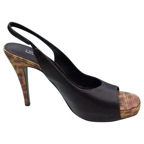 Donald J. Pliner Shoes - Donald Pliner Black Leather Shoe New Congo Raffia Open Toe Sandal $265 NIB